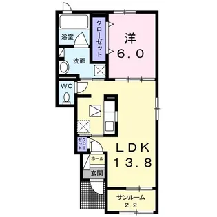 ソレイユ【1階】の間取り