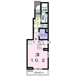 サニーハウス鳥栖A【1階】の間取り