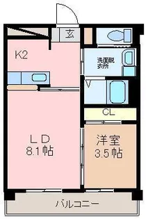 LS薬園【3階】の間取り