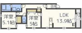 カンパーナ新さっぽろ【3階】の間取り