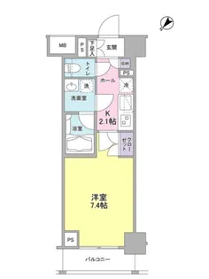 グラマシー横濱関内【8階】の間取り