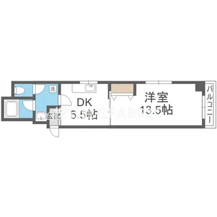 プリエール・ケイ・エム【5階】の間取り