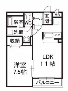 シャルマン曙【1階】の間取り