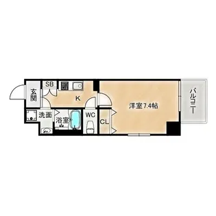 レオンヴァリエ都島北通【7階】の間取り