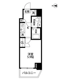 FROMA MONZENNAKACHO RIVER SIDE【6階】の間取り