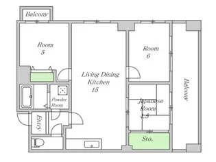 翡翠マンション【7階】の間取り