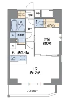 Metrosa谷町六丁目South【14階】の間取り