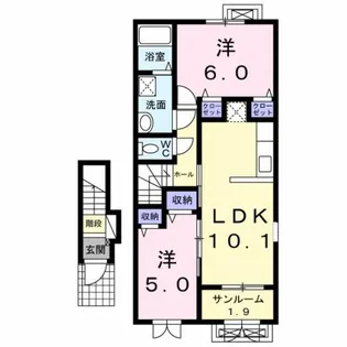 エアリー スクエア【2階】の間取り