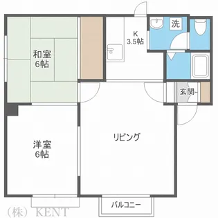 レジデンス発寒【1階】の間取り