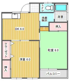 梶原荘・1【2階】の間取り