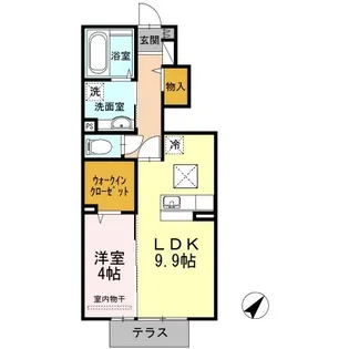 オリザ弥生【1階】の間取り
