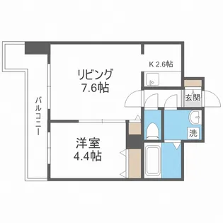 レジディア札幌駅前【4階】の間取り