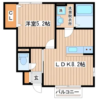 LINK STAGE砂押B【1階】の間取り