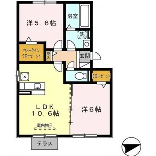 さくらHILL B棟【1階】の間取り