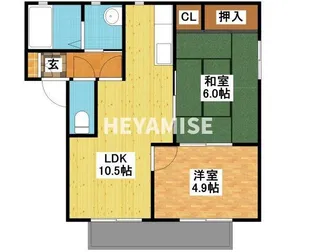 ディアスMS A棟【2階】の間取り