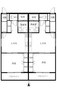 ウエストセントラルハイツA【1階】の間取り