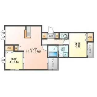 仮)リアンコート【1階】の間取り