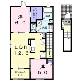 ラパン・エスポワールC【2階】の間取り