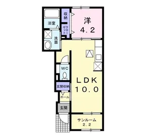 グラン・アルカンシェルI【1階】の間取り