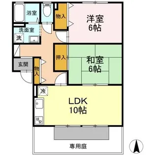 グランドール開成 D棟【1階】の間取り