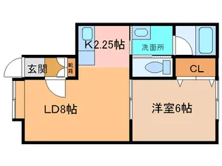ラ・ポレールひばり野【1階】の間取り
