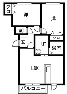 旭ヶ丘ヒルズ【1階】の間取り