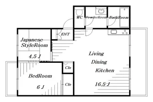 稲毛山王町レジデンス【2階】の間取り