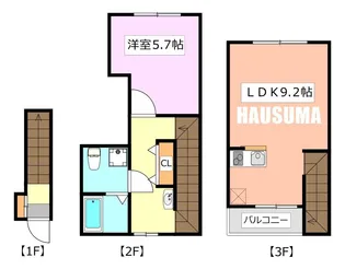アーベインテラス駒込II【2階】の間取り