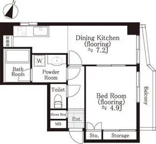 プライム目黒【2階】の間取り
