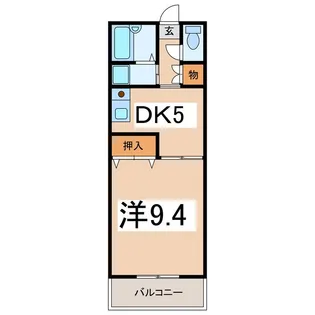サンライズ河野マンション【1階】の間取り