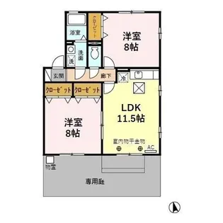 プラッツ A【1階】の間取り