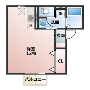 ボヌールアベニール【1階】の間取り
