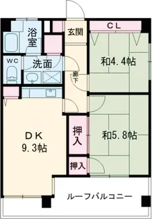 武蔵野ハイツ【4階】の間取り
