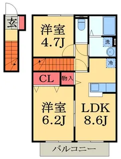 アムール【2階】の間取り