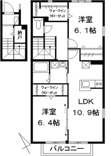 アプリコット酒々井【2階】の間取り