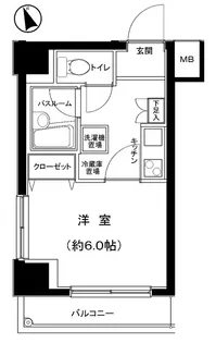 グランフォース早稲田【6階】の間取り