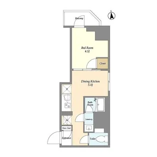 クラリティア上野稲荷町【7階】の間取り