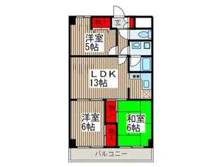 ヘスティア千葉駅前【2階】の間取り