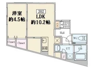ReveResidence高輪【2階】の間取り