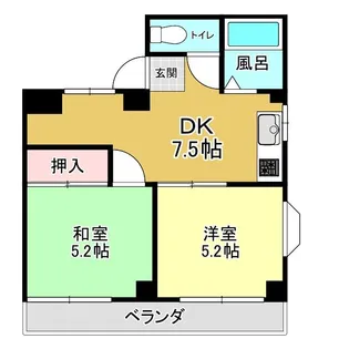 ニューパールハイツ【3階】の間取り