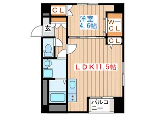 J-010上杉【3階】の間取り