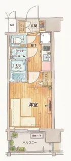 アドバンス新大阪ウエストゲート2【8階】の間取り