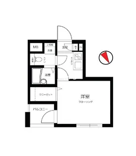 ガラ・シティ京橋【6階】の間取り