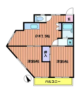 第1アーク山崎【2階】の間取り