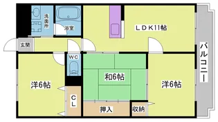 グリーンキャッスル南五葉【2階】の間取り