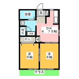 ディアスJUN【1階】の間取り