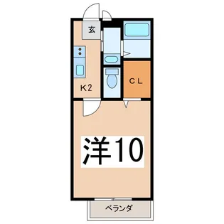 サンビレッジみない3番館【1階】の間取り