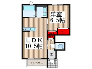 ブリリアント・アヴェニア【1階】の間取り