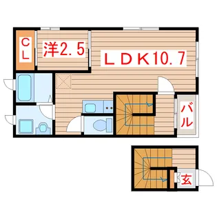 ブッシュリーSATO【2階】の間取り