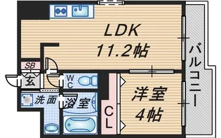 フローラルコート豊中【3階】の間取り